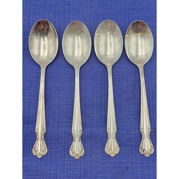 Rogers Brothers Daybreak Elegant Lady Set of 4 Tablespoons Reinforced Plate IS - Picture 2 of 6